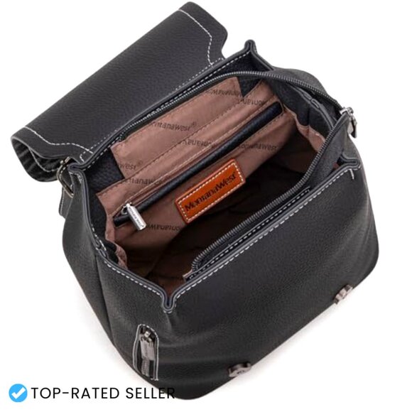 Vegan Leather Mini Backpack Convertible Shoulder Bag Chic Y2K Style Small Purse main image 5